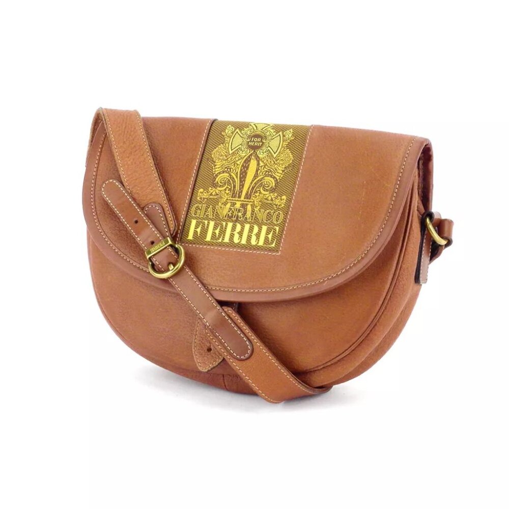 GIANFRANCO FERRE shoulder bag leather Authentic
